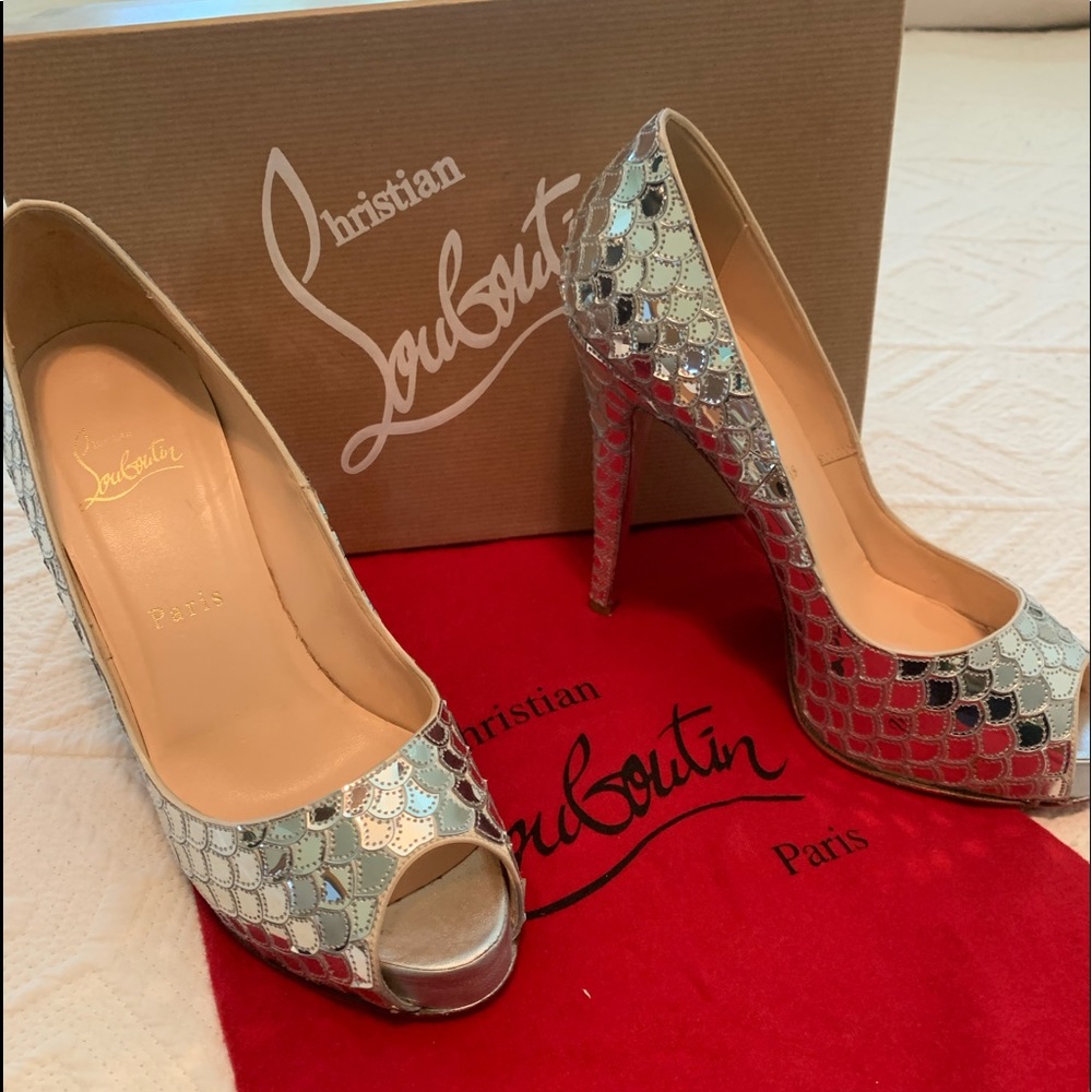 Christian Louboutin Poseidon Silver 7.5
